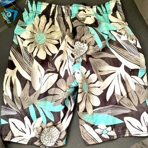 3 for $30 Kanu Surf Blue and Gray Board Shorts Tropical Design NWT Size M